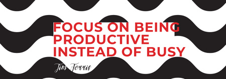 Productivity Quote on Waves in Black and White Tumblr Šablona návrhu