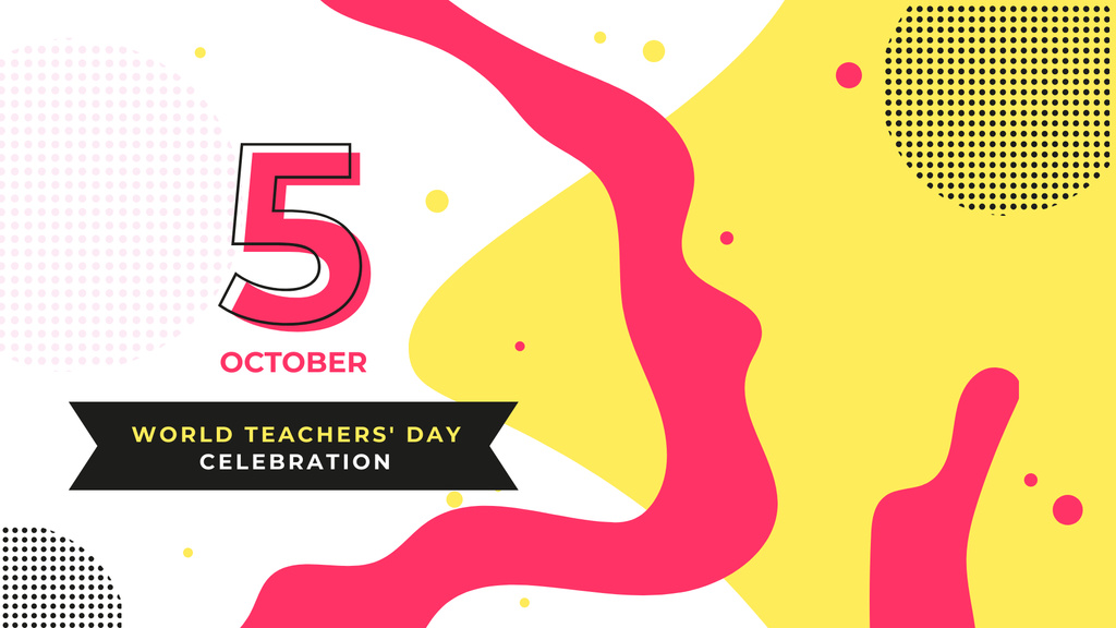 World Teacher's Day Celebration Announcement FB event cover tervezősablon