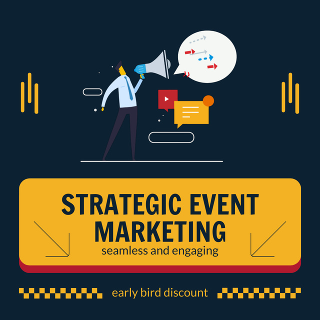 Services of Strategic Event Planning and Marketing Animated Postデザインテンプレート