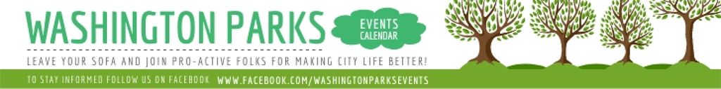 Designvorlage Events in Washington parks für Leaderboard