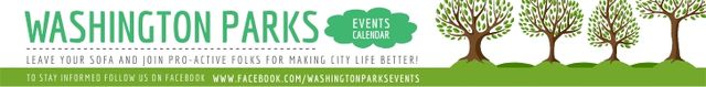 Ontwerpsjabloon van Leaderboard van Events in Washington parks