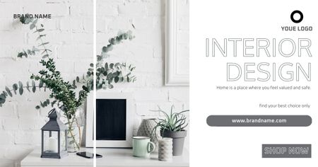 Ad of Modern Interior Design with Minimalistic Corner Facebook AD – шаблон для дизайну