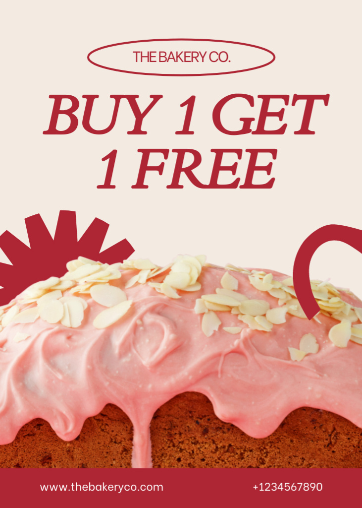 Template di design Free Pastry Offer Flayer