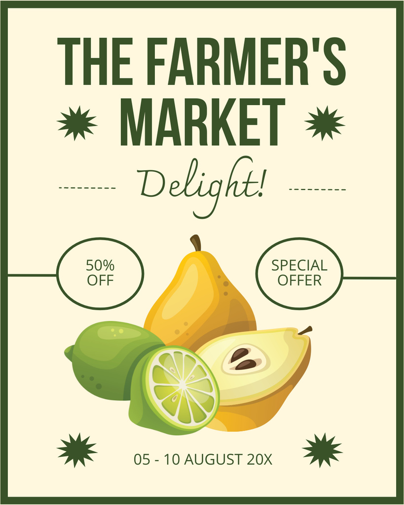 Special Offers at Farmer's Market Instagram Post Vertical Design Template