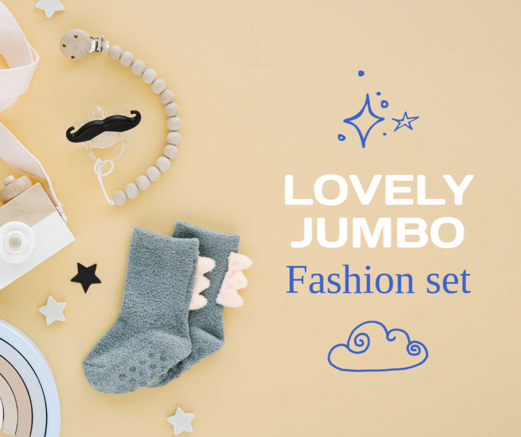 Baby Fashion and Toys store ad Facebook Design Template