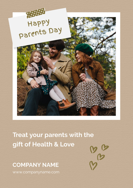 Platilla de diseño Parents' Day Ad from Company Poster A3
