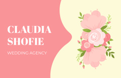 Wedding Agency Advertising with Cute Pink Flowers