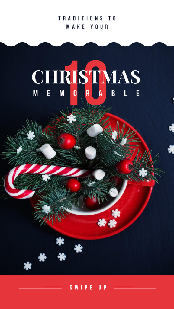 Template di design Christmas decor with candy cane Instagram Story