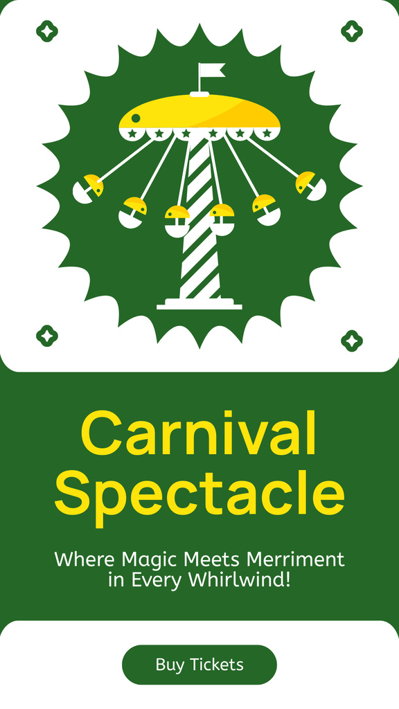 Heart-pounding Carousels In Amusement Park With Spectacle Instagram Story Design Template