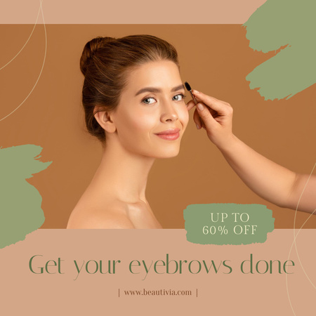 Beauty Products for Eyebrows Instagram Design Template