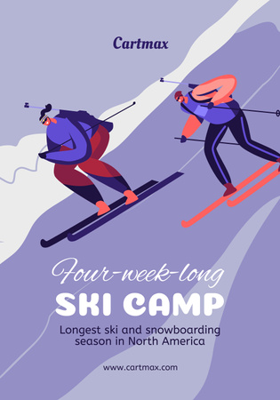 Ski Camp Invitation Poster 28x40in Design Template