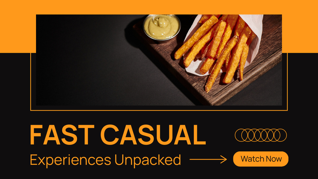 Designvorlage Blog about Fast Casual Experiences für Youtube Thumbnail