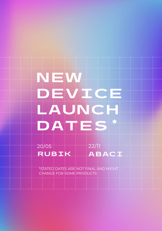 Ad of New Device Launch Dates Poster 28x40in Design Template