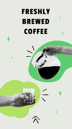 Freshly Brewed Coffee Instagram Story Design Template