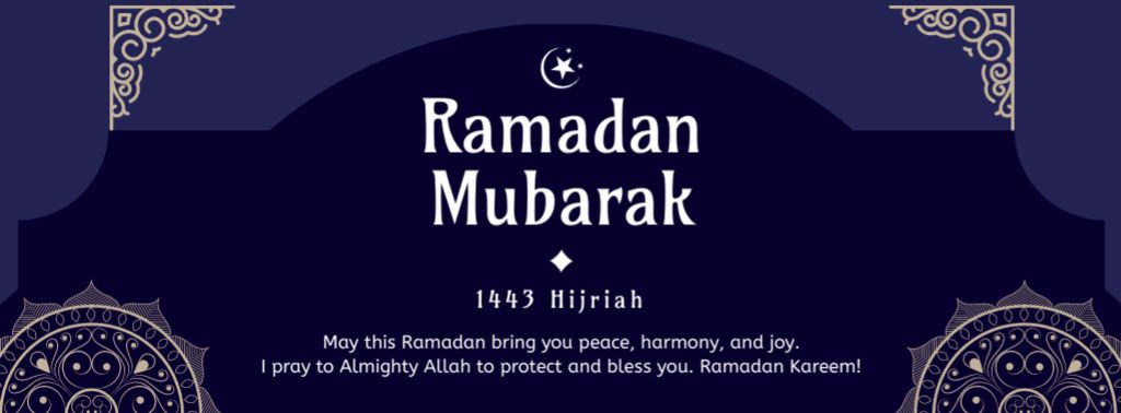 Violet Ramadan Facebook Cover Facebook cover Tasarım Şablonu