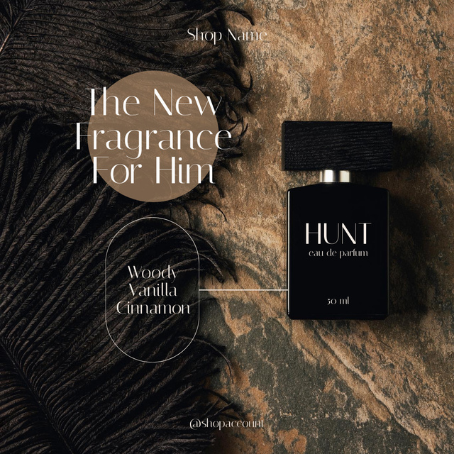 Designvorlage New Fragrance for Him für Instagram AD