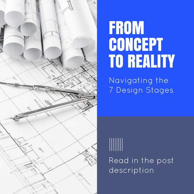 Architectural Workflow From Concept To Building Animated Post Design Template