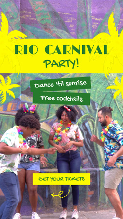 Top-notch Carnival Party With Dancing TikTok Video Design Template