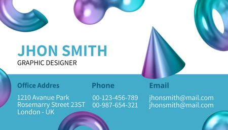 Platilla de diseño Graphic Designer Services Offer Business Card US