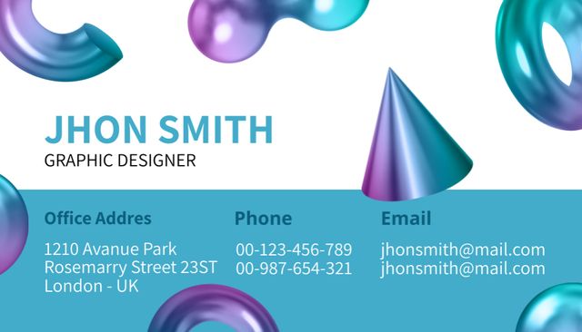 Graphic Designer Services Offer Business Card USデザインテンプレート