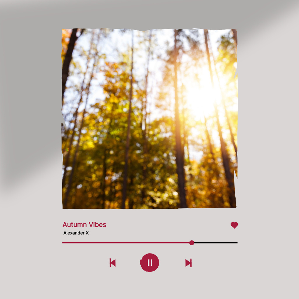 Ontwerpsjabloon van Instagram van Autumn Inspiration with Sunny Forest