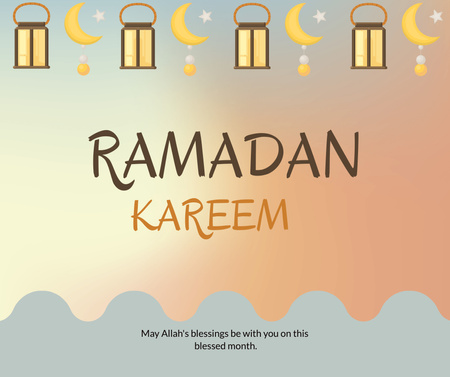 Ramadan Kareem Holiday Celebration Facebook Design Template