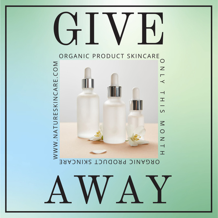 Organic Skin Care Giveaway Instagram Design Template