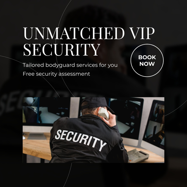 Designvorlage VIP Security Services für Instagram AD