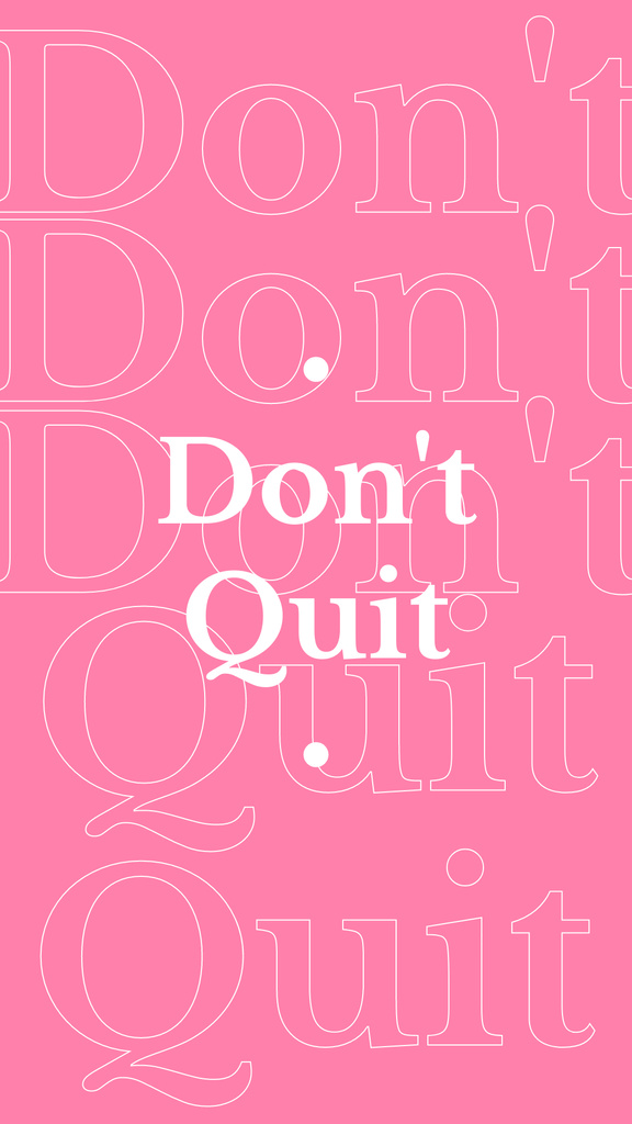 Platilla de diseño Inspiring Quote About Never Giving Up Instagram Story