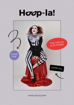 Template di design Circus Show Announcement with Performer Poster