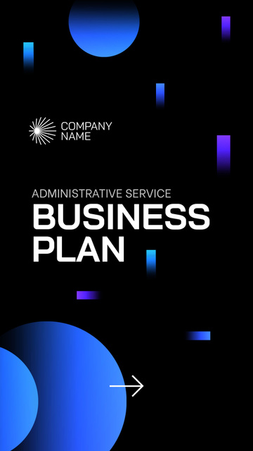 Business Plan Announcement on Black Mobile Presentation Design Template