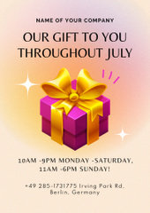 Awesome Christmas in July Congrats with Pink Gift Box