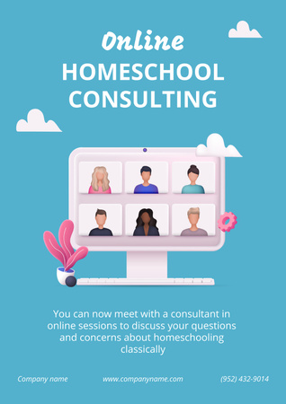 Home Education Ad Poster Design Template