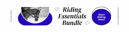 Platilla de diseño Offer of Essential Goods for Equestrian Sports Twitter
