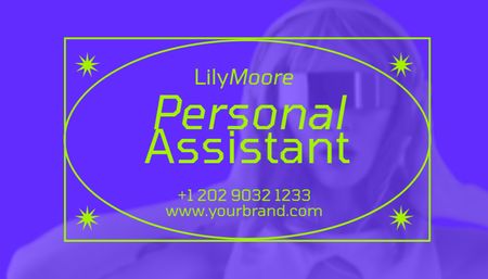 Personal Assistant Service Offering Business Card US Design Template
