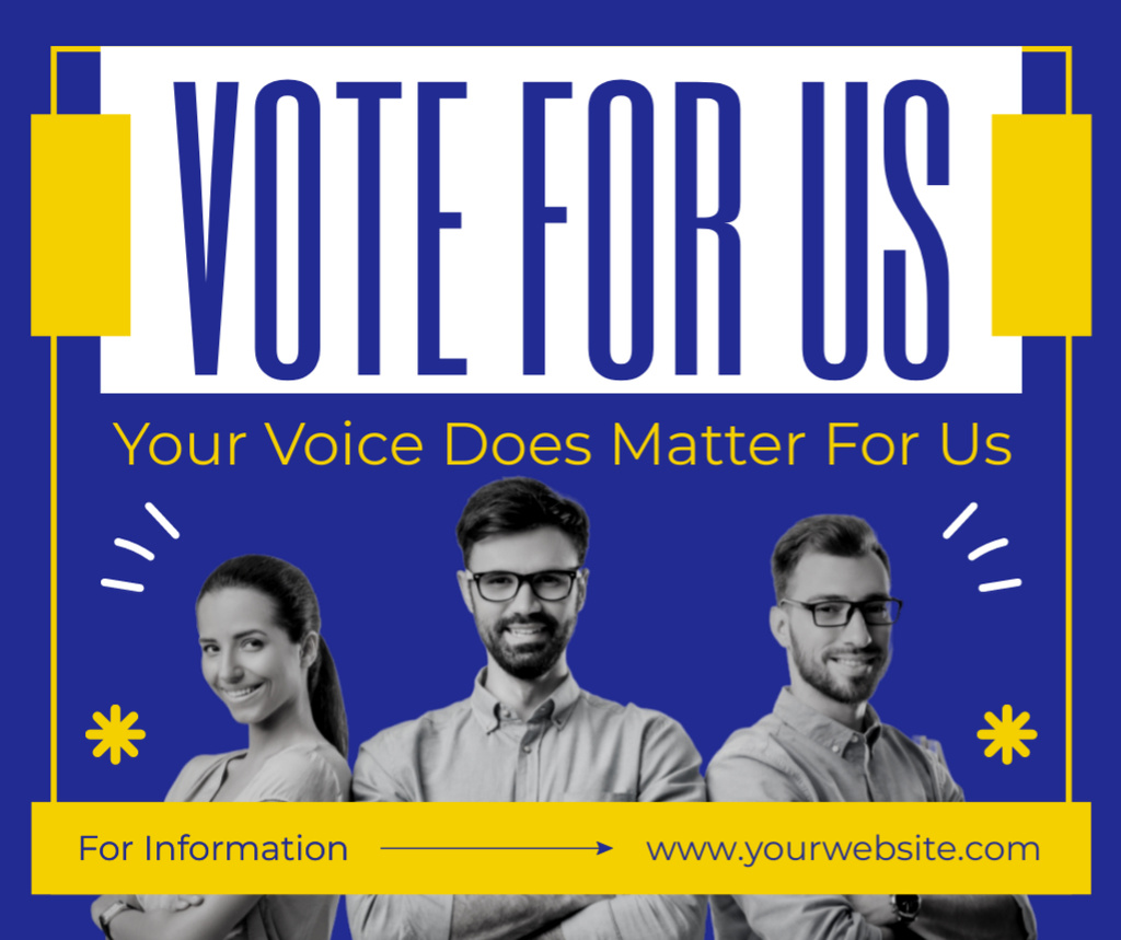 Modèle de visuel Voting with Young People's Candidates - Facebook