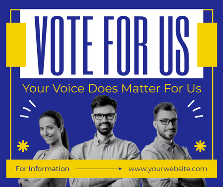 Platilla de diseño Voting with Young People's Candidates Facebook