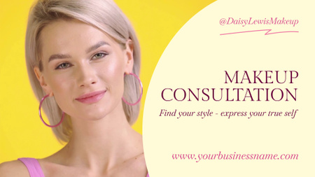 Plantilla de diseño de Servicio competente de consultoría de estilismo y maquillaje. Full HD video 