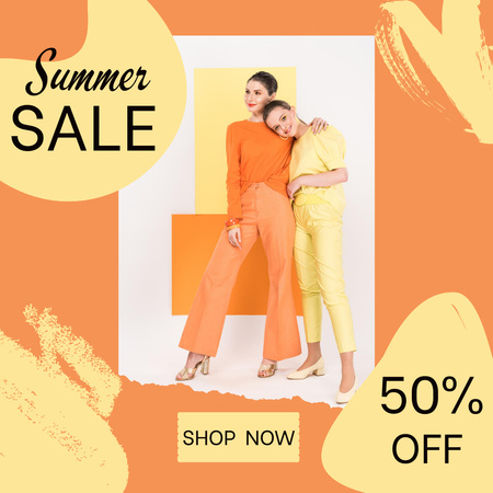 Fashion Sale of Female Clothes Instagram Design Template