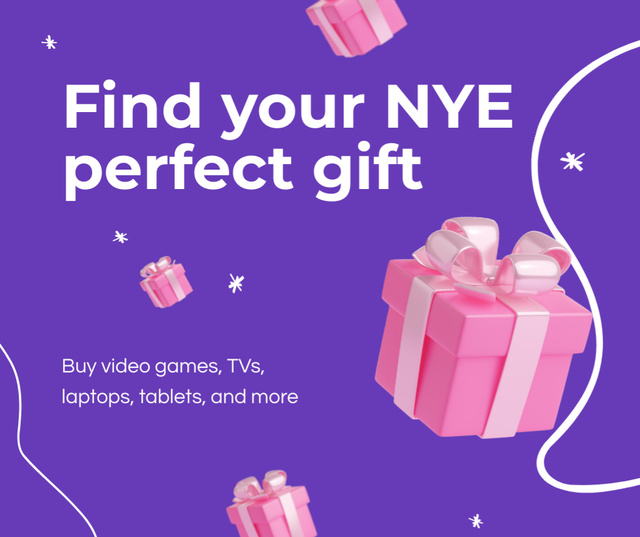 New Year Sale of Gadgets Facebook tervezősablon