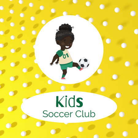Kiinnostava jalkapalloseura lapsille -kampanja Animated Logo Design Template