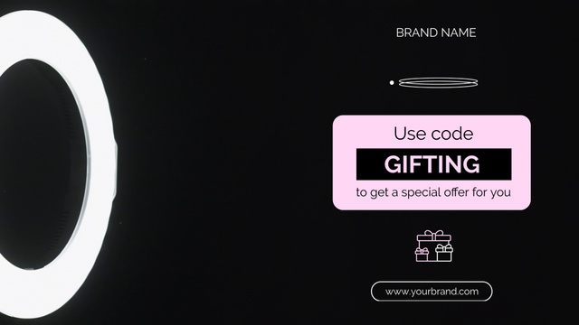 Ontwerpsjabloon van Full HD video van Promo Code For Special Present Offer In Shop