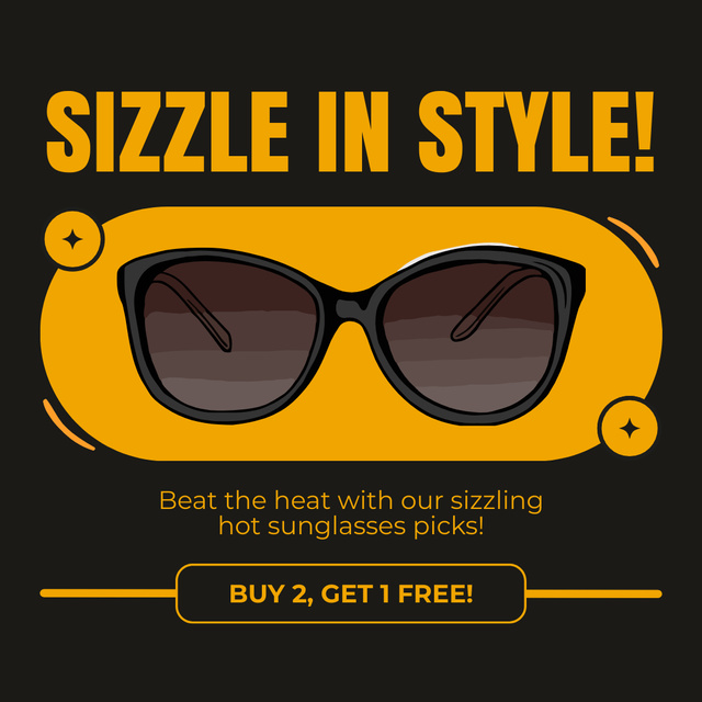 Glasses Galore in Optics Shop Instagram AD Design Template