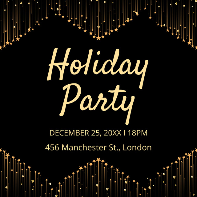 Fun-filled Christmas Holiday Party Announcement Instagram – шаблон для дизайна