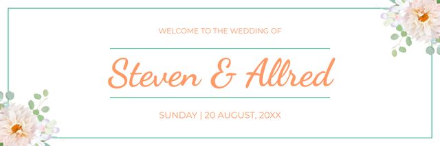 Designvorlage Welcome to Wedding Newlyweds für Email header