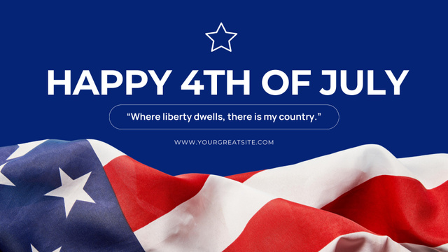 USA Independence Day Celebration Announcement with Small Star Full HD video Design Template