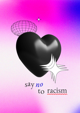 Platilla de diseño Protest against Racism Poster