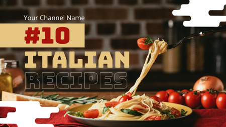 List of Italian Delicious Spaghetti Recipes Youtube Thumbnail Design Template