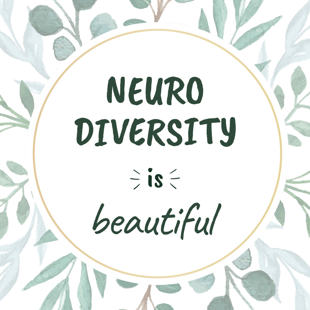 Neuro Diversity is Beautiful Instagram Šablona návrhu