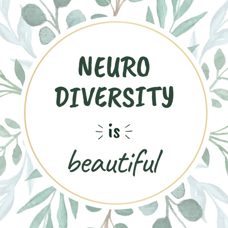 Neuro Diversity is Beautiful Instagram tervezősablon